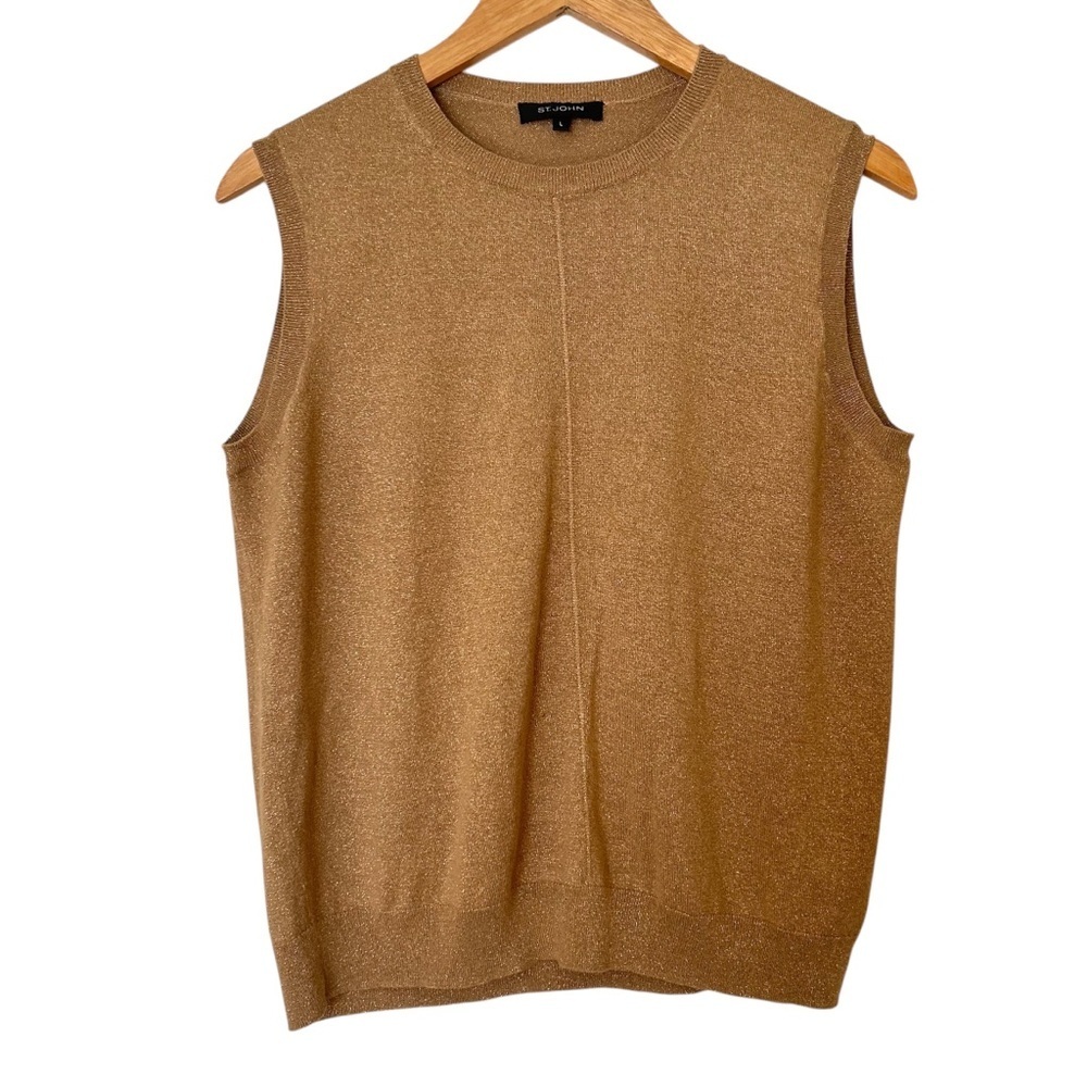 St. John | Gold Sweater Vest